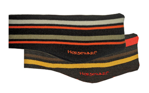 Horseware Newmarket Striped Fleece/Wool Headband (Adult) - Chocolate